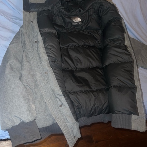 The North Face Charcoal Parka with Faux Fur Trim - Picture 6 of 7